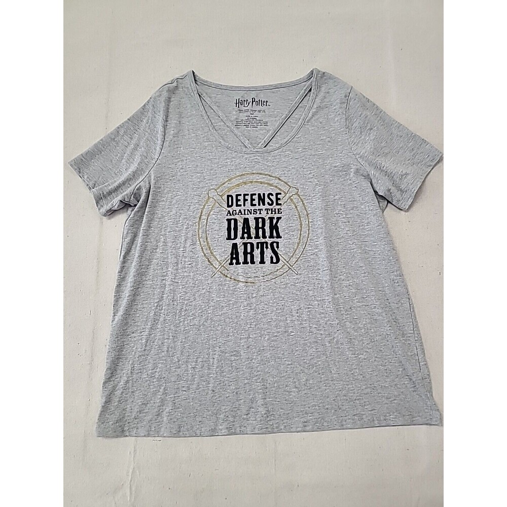 Harry Potter Womans Shirt Size Medium Defense Against The Dark Arts Gray